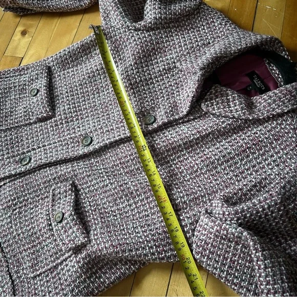 Talbots S 16 Tweed Pink Elegant Classic Button Front Blazer Jacket - Picture 11 of 12